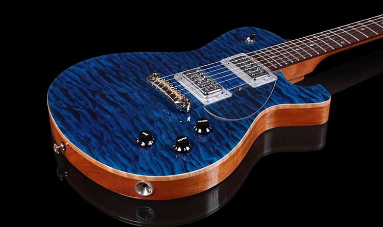 Potvin Guitars Single Cut Blue Quilt